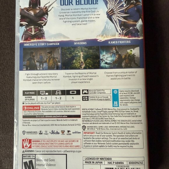 Nintendo Switch Mortal Kombat 1 *brand new/unopened* - Picture 2 of 2